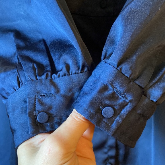 J Crew Midi Bottom Down Navy Blue Dress. Size 8 - Picture 7 of 16